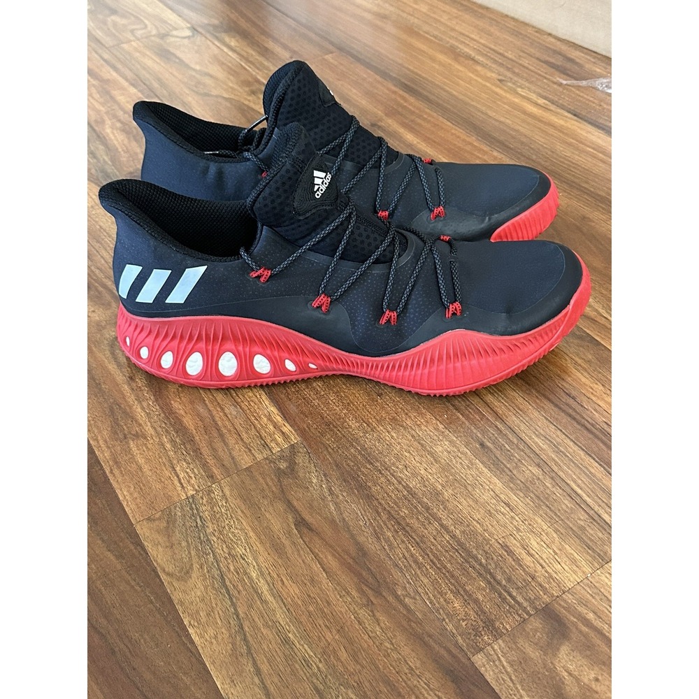 NEW Adidas Crazy Explosive Low Black Scarlet Black / Red Sneakers Size 20 BY4278